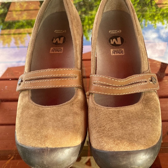 Merrell Plaza Bandeau Tan Leather Mary Jane shoes Size 10 - Picture 1 of 6